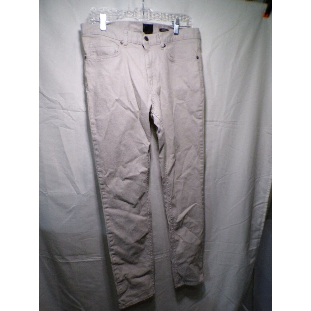 H&M Men's Skinny Fit Khaki Pants 32 Waist Beige Slim 5-Pocket